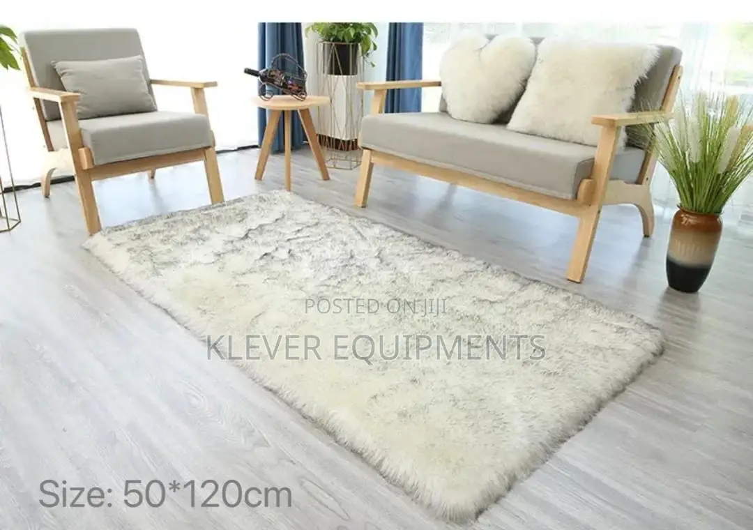 Rectangular Soft Bedroom Faux Fur Rugs 50x120cm