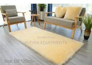 Rectangular Soft Bedroom Faux Fur Rugs 50x120cm