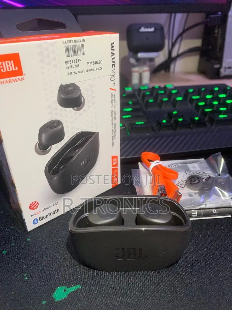JBL Wave200tws Bluetooth Earphones Black