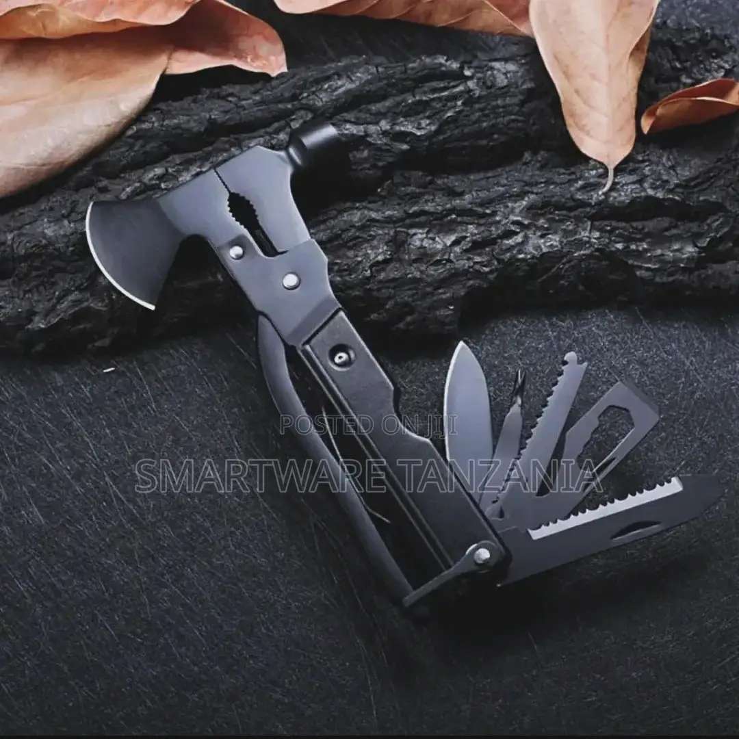 Multi Function Purpose Axe Hatchet Hammer Knife Tool Camping