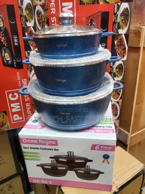 Granite Cookware Set 3 Pieces Cooking Pots