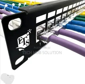 24-Port CAT6A UTP Patch Panel 1U, Black