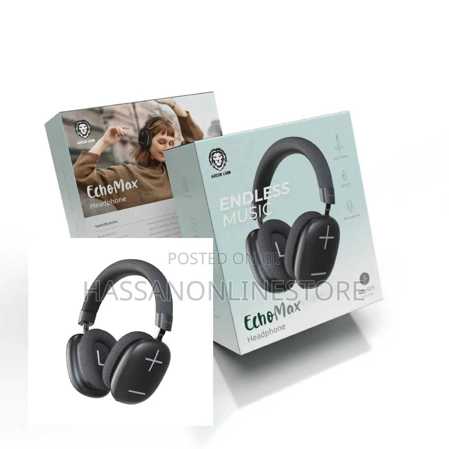 Green Lion Echo Max Headphone - Black