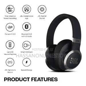 JBL Live 770 Nc Over-Ear Noise-Cancelling Headphones