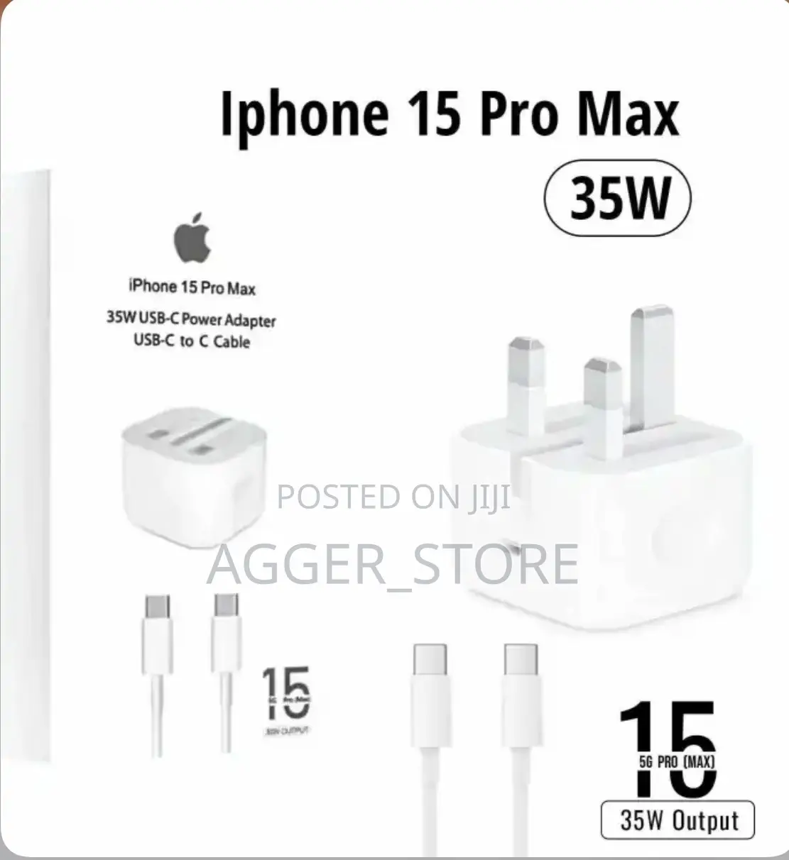 iPhone 15 Pro Max ADAPTER ORIGINAL 35 Watt (Brand New)