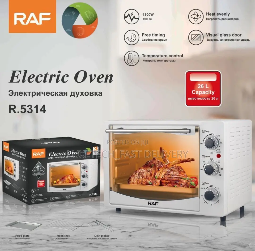Raf Electric Oven 26l for Bake, Grill, Toast and Roasting.