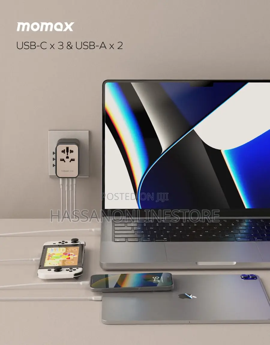Momax 1-World PD35W 5 Ports + AC Travel Adapter UA9