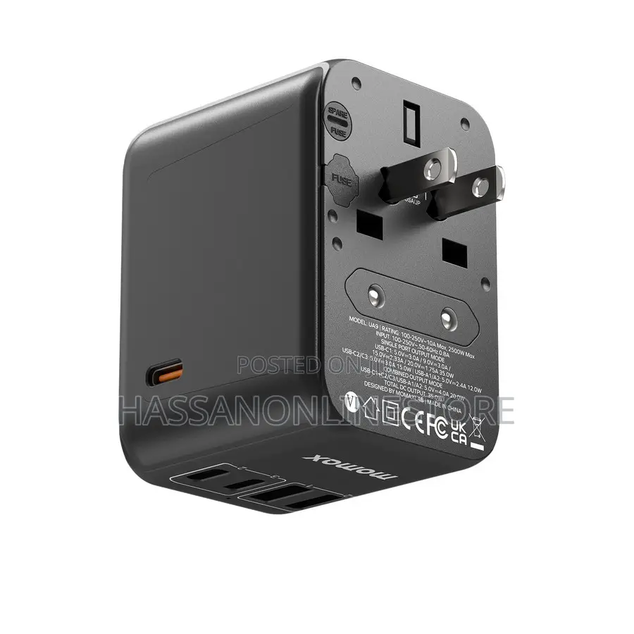 Momax 1-World PD35W 5 Ports + AC Travel Adapter UA9