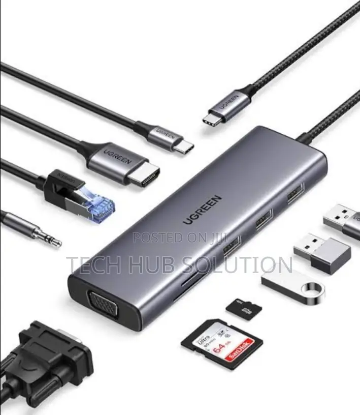 10 in 1 Type C USB Hub