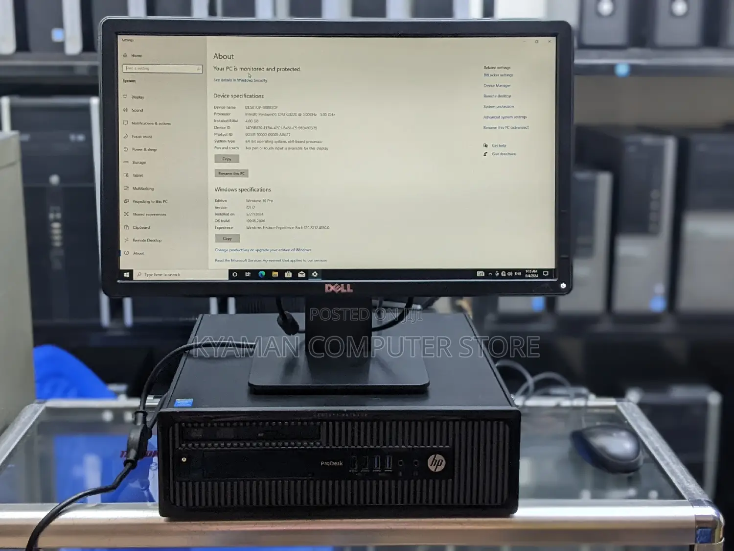 Desktop Computer HP ProDesk 400 4GB Intel Pentium HDD+SSD 500GB