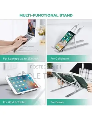 Folding Desktop Stand for Laptop, Tablet and Cellphone