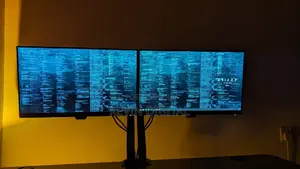 Photo - Benq Monitors + Dual Desk Mount