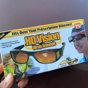 HD Night/Day Vision Wraparound Sunglasses 100% UV Protection