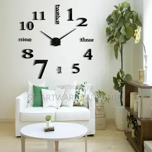 Large Modern 3D Stick on Wall Clock Indoor Clock Home/Office