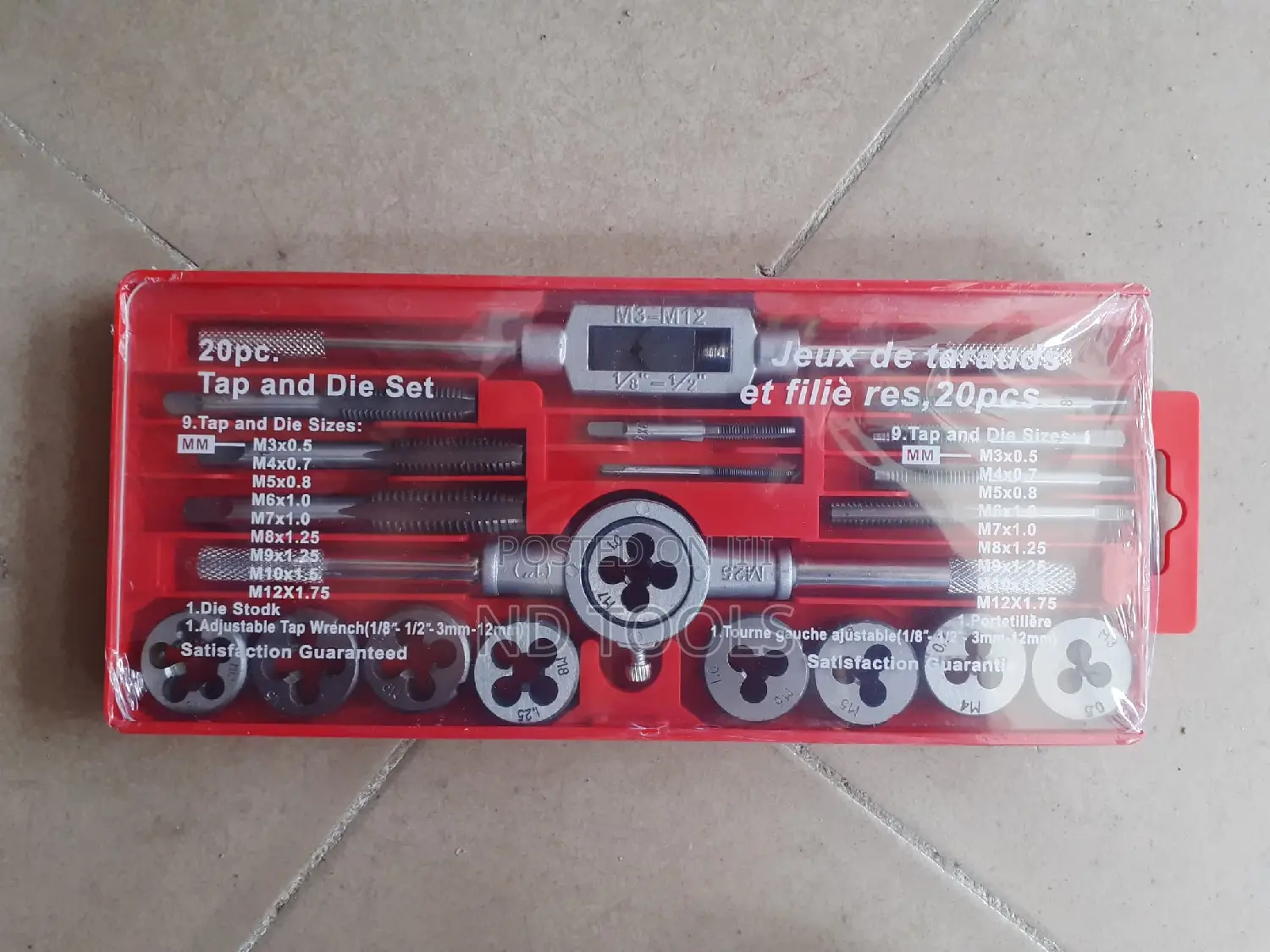20 PCS Tap And Die Set