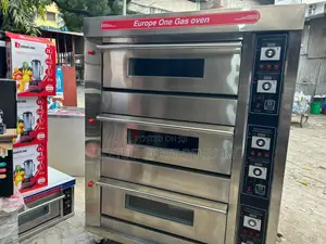 Commercial Gas Oven 3 Deck 6 Trays Stainless Steel