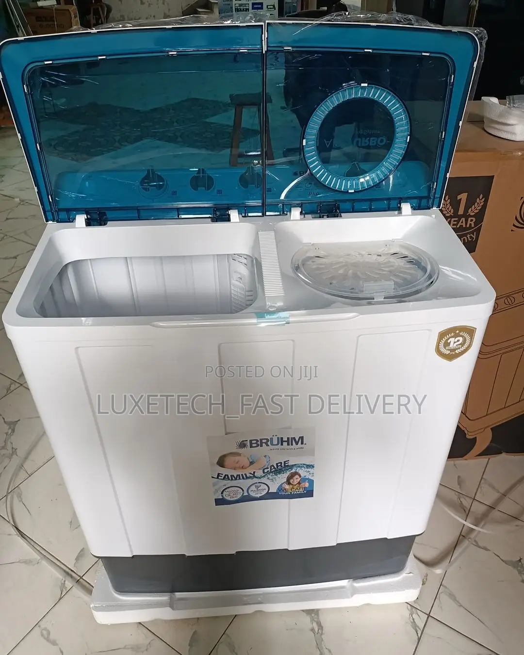 Bruhm Washing Machine 14kg Twin Tub Semi-Auto
