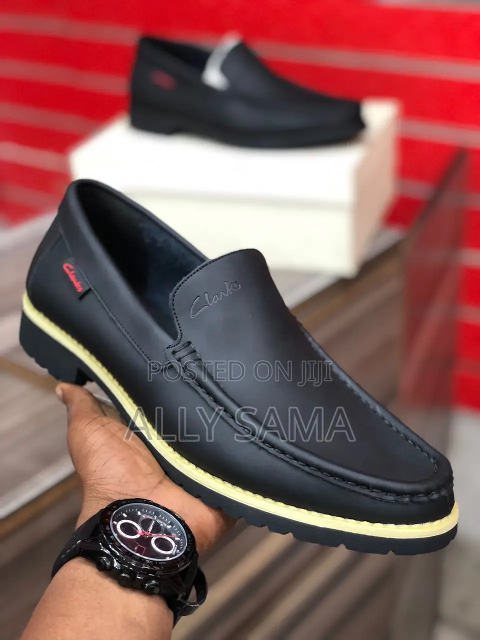 Mens Loafers Clarks Black