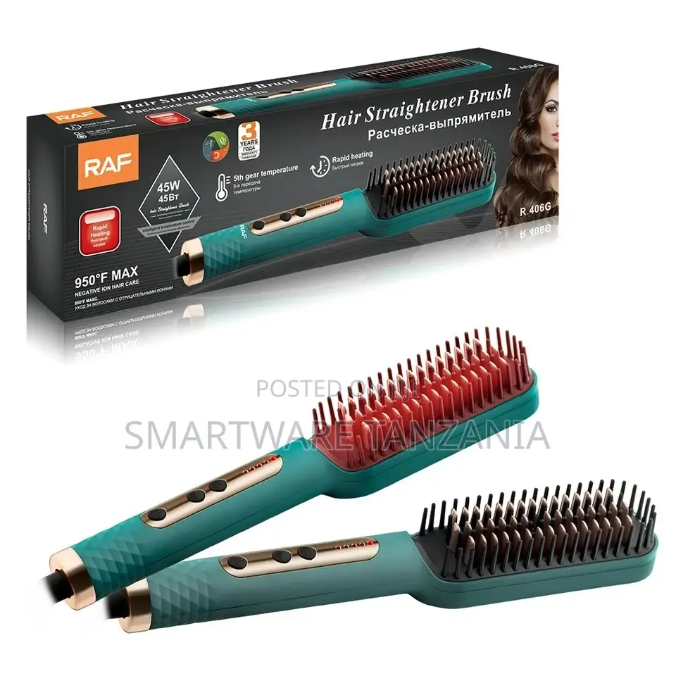 Hair Straightening Brush With 30s Fast Ceramic Heating