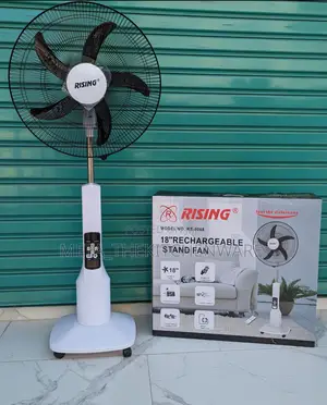 Rising Rechargeable Stand Fan Size 18 (Remote Fan)