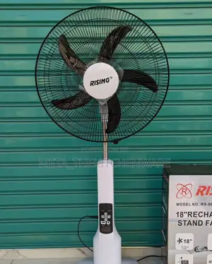Rising Rechargeable Stand Fan Size 18 (Remote Fan)