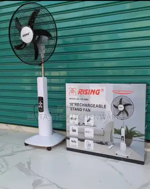 Rising Rechargeable Stand Fan Size 18 (Remote Fan)