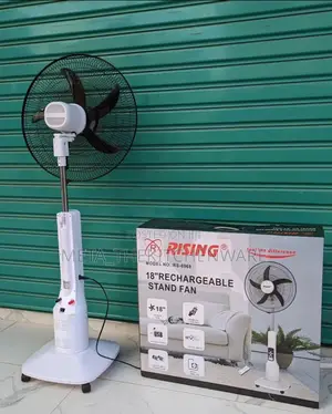 Rising Rechargeable Stand Fan Size 18 (Remote Fan)