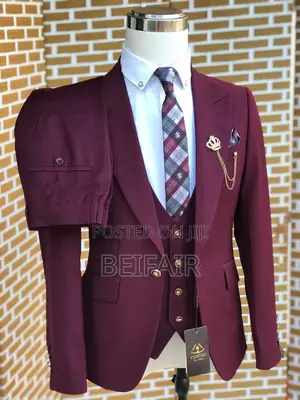 Suti Za Kiume | Men's Suits | Maroon