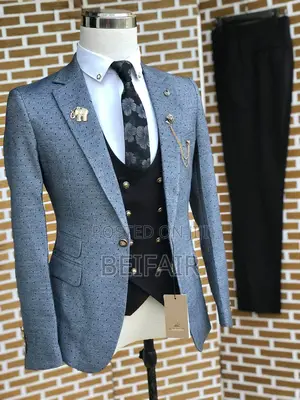 Suti Za Kiume | Men's Suits | Gray and Black Mixture