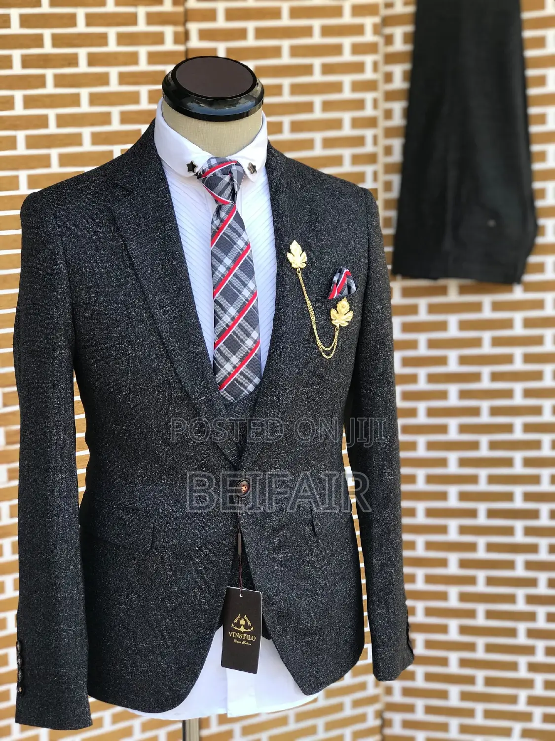 Dark Gray Men's Suits | Suti Za Kiume