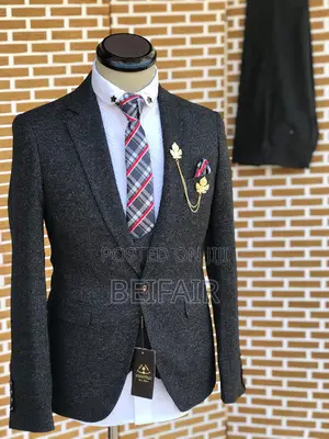 Dark Gray Men's Suits | Suti Za Kiume