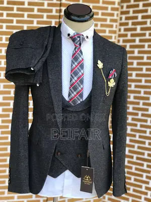 Dark Gray Men's Suits | Suti Za Kiume