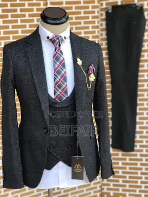 Dark Gray Men's Suits | Suti Za Kiume