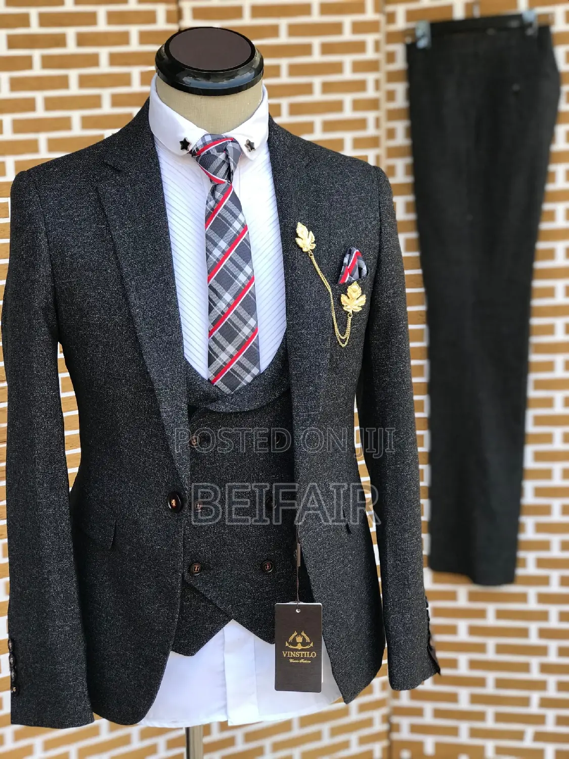 Dark Gray Men's Suits | Suti Za Kiume