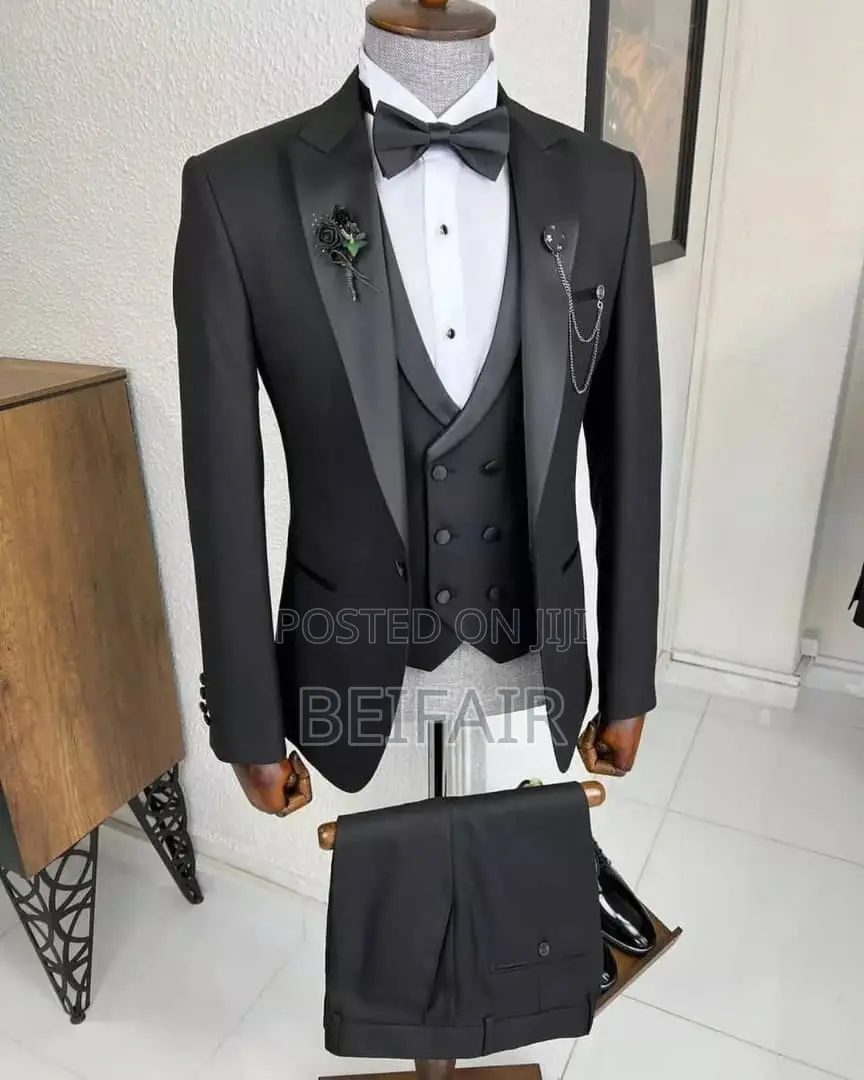 Suti Za Kiume | Men's Suits | Black Taxedo