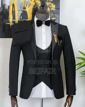 Suti Za Kiume | Men's Suits | Black Taxedo