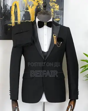 Suti Za Kiume | Men's Suits | Black Taxedo