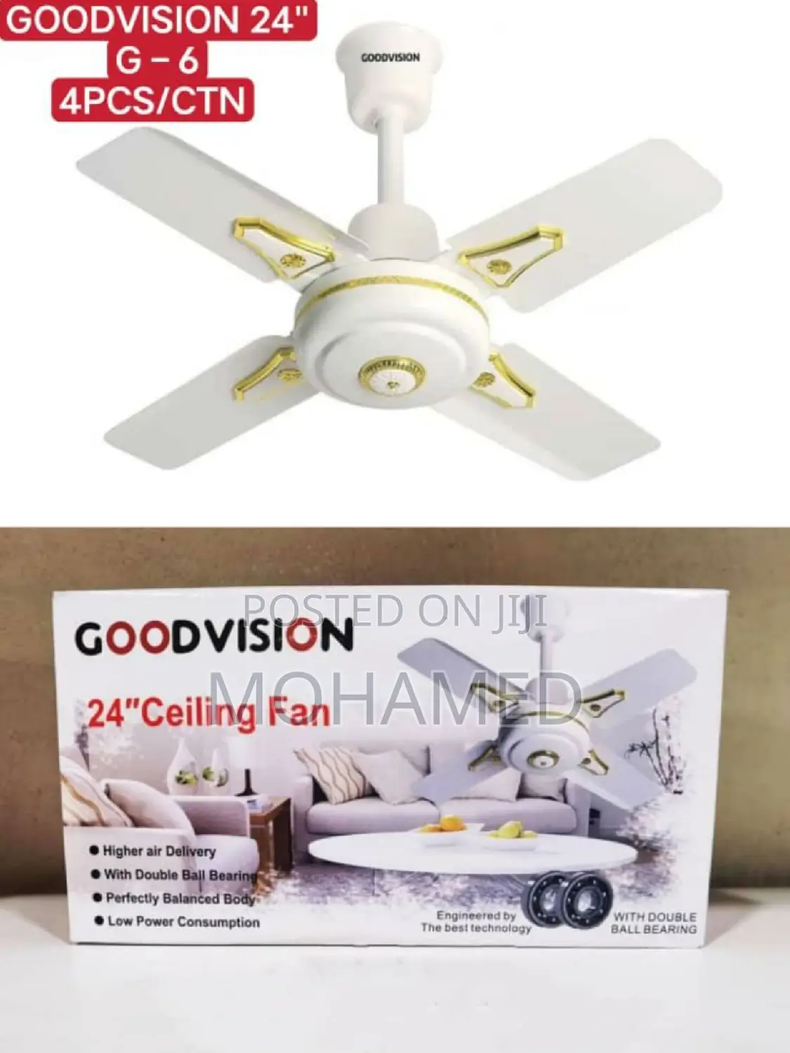 Good Vision Ceiling Fan/Feni Size 24