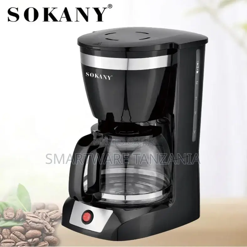 Coffee Machine Automatic Shut-off, Permanent Filter, Glass