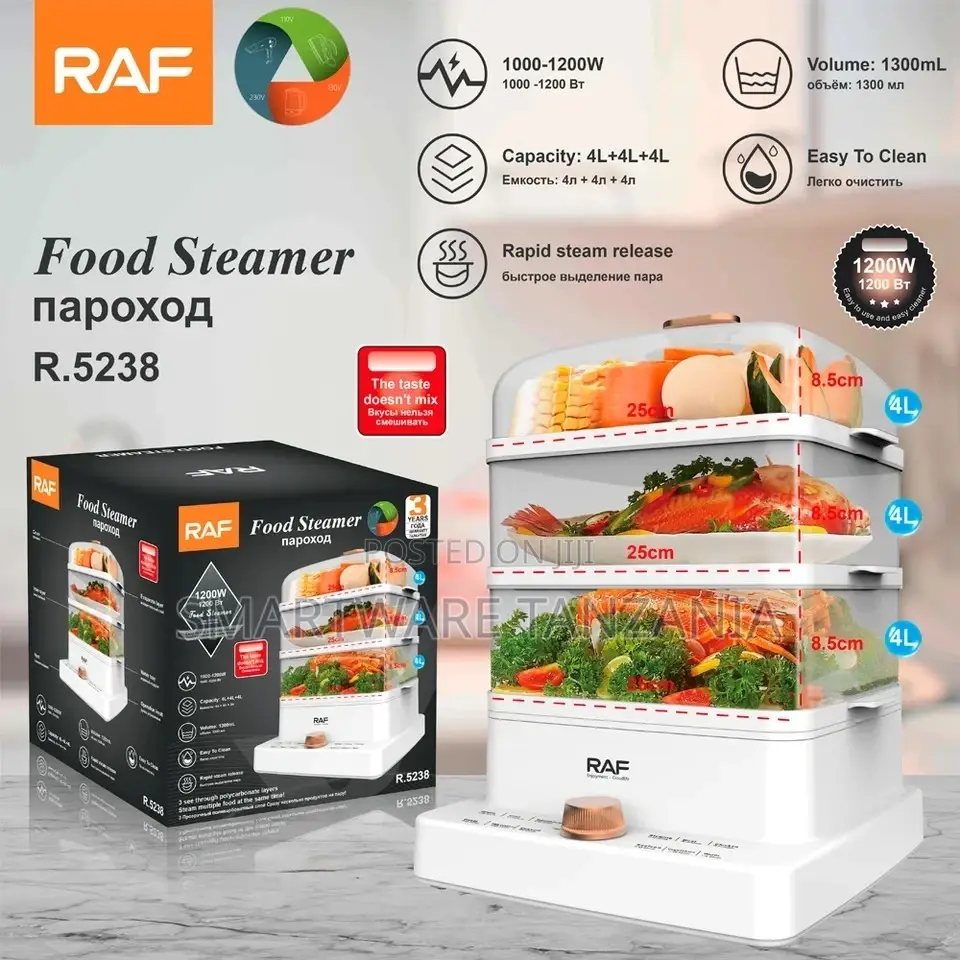 3 Tier Food Steamer For Cooking, Fast Cooking Steamer