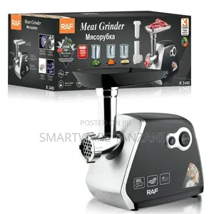 Meat Mincer With 3 Grinding Plates, 3 Sausage Stuffer Tubes