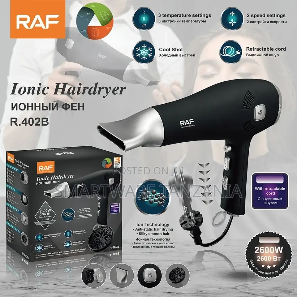 Professional Hair Dryer With Ac Motor, Concentrator Diffuser