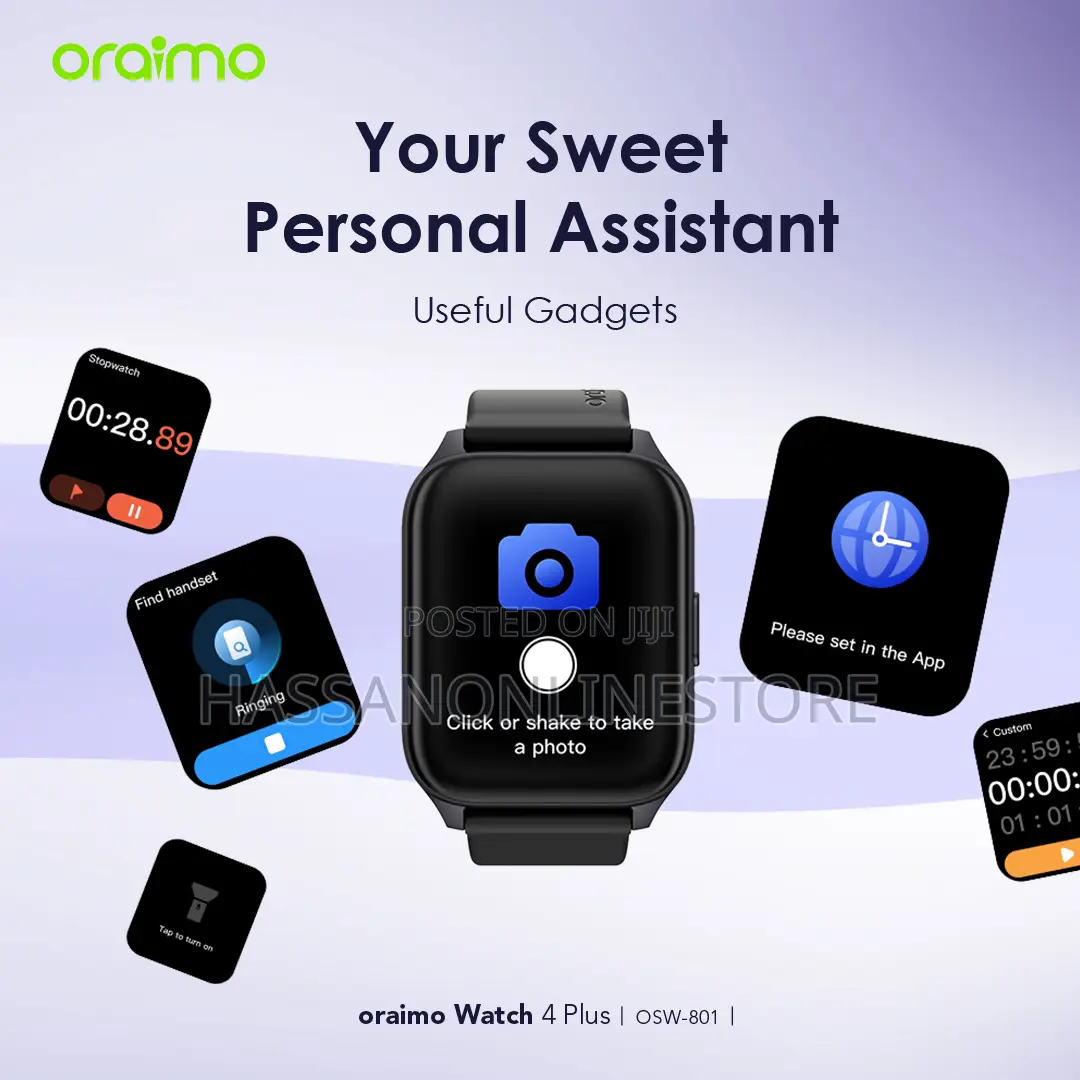 Oraimo Watch 4 Plus 2.01′′ HD IP68 Smart Watch