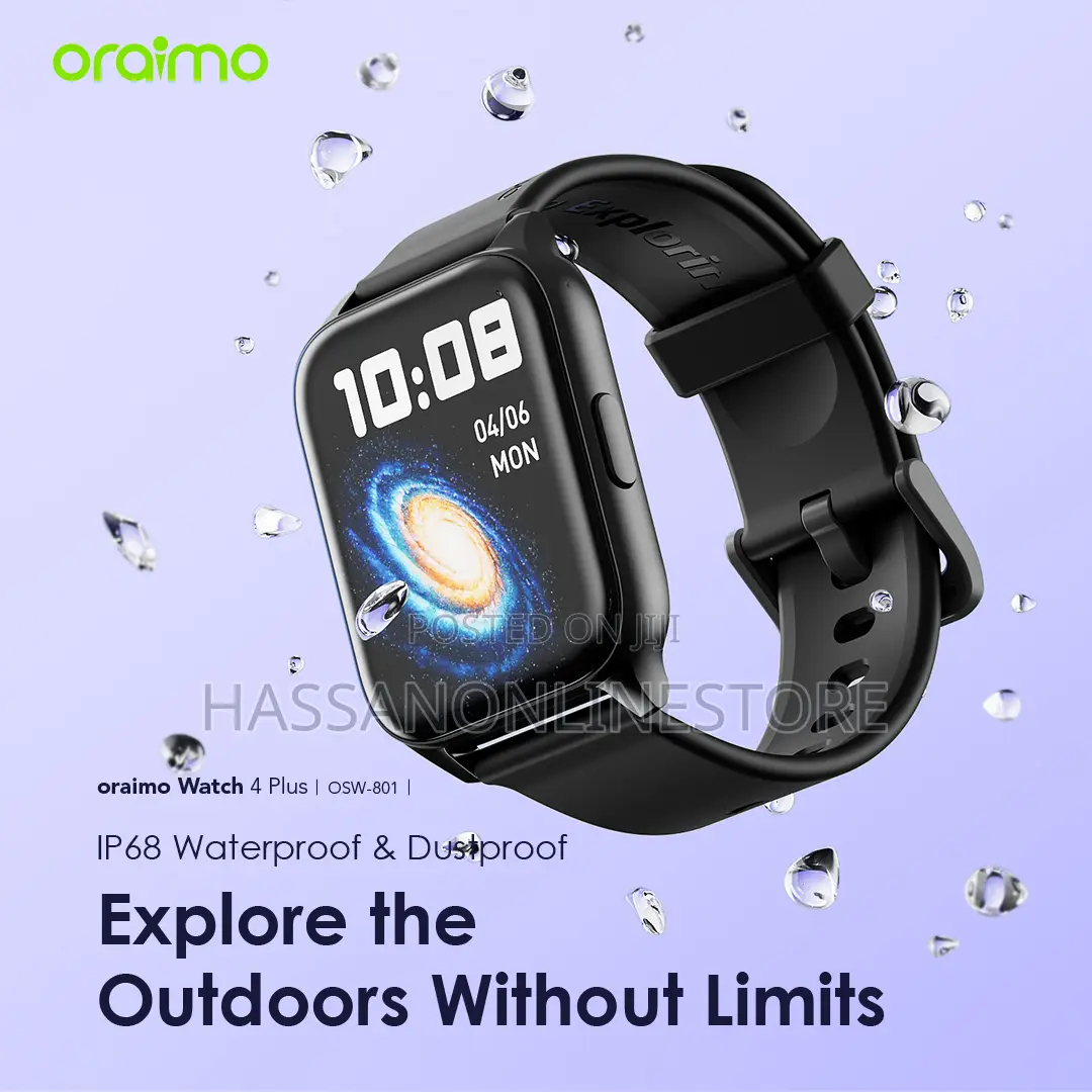 Oraimo Watch 4 Plus 2.01′′ HD IP68 Smart Watch