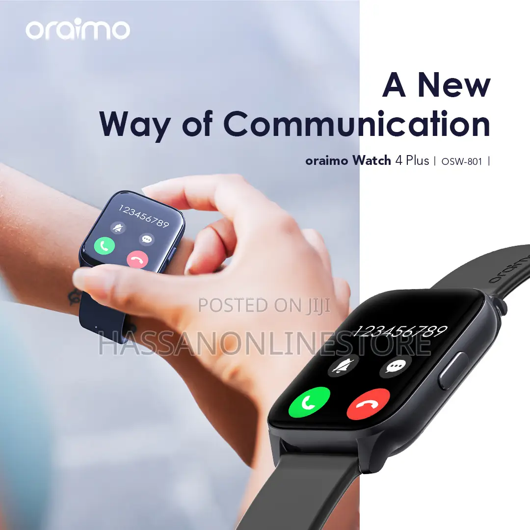 Oraimo Watch 4 Plus 2.01′′ HD IP68 Smart Watch