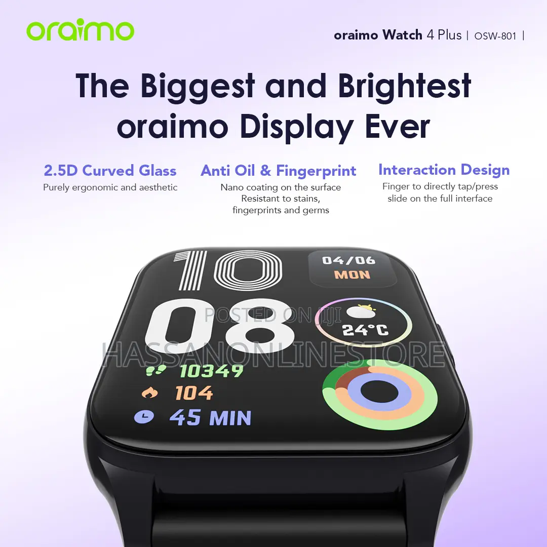 Oraimo Watch 4 Plus 2.01′′ HD IP68 Smart Watch