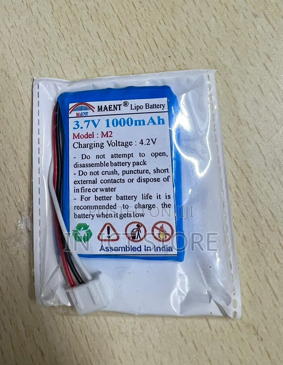 Maent 3.7V 1000mah Replacement Lipo Polymer Battery