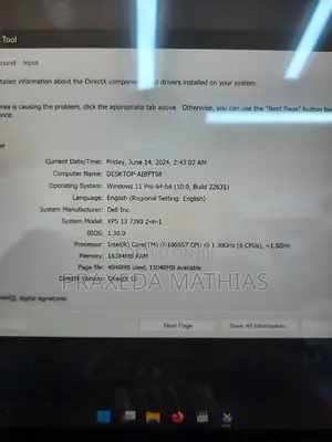 Laptop Dell XPS 13 7390 16GB Intel Core I7 SSD 512GB