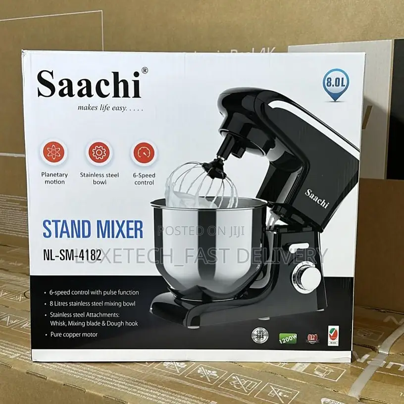 Saachi Stand Mixer 8L Stainless Steel Bowl