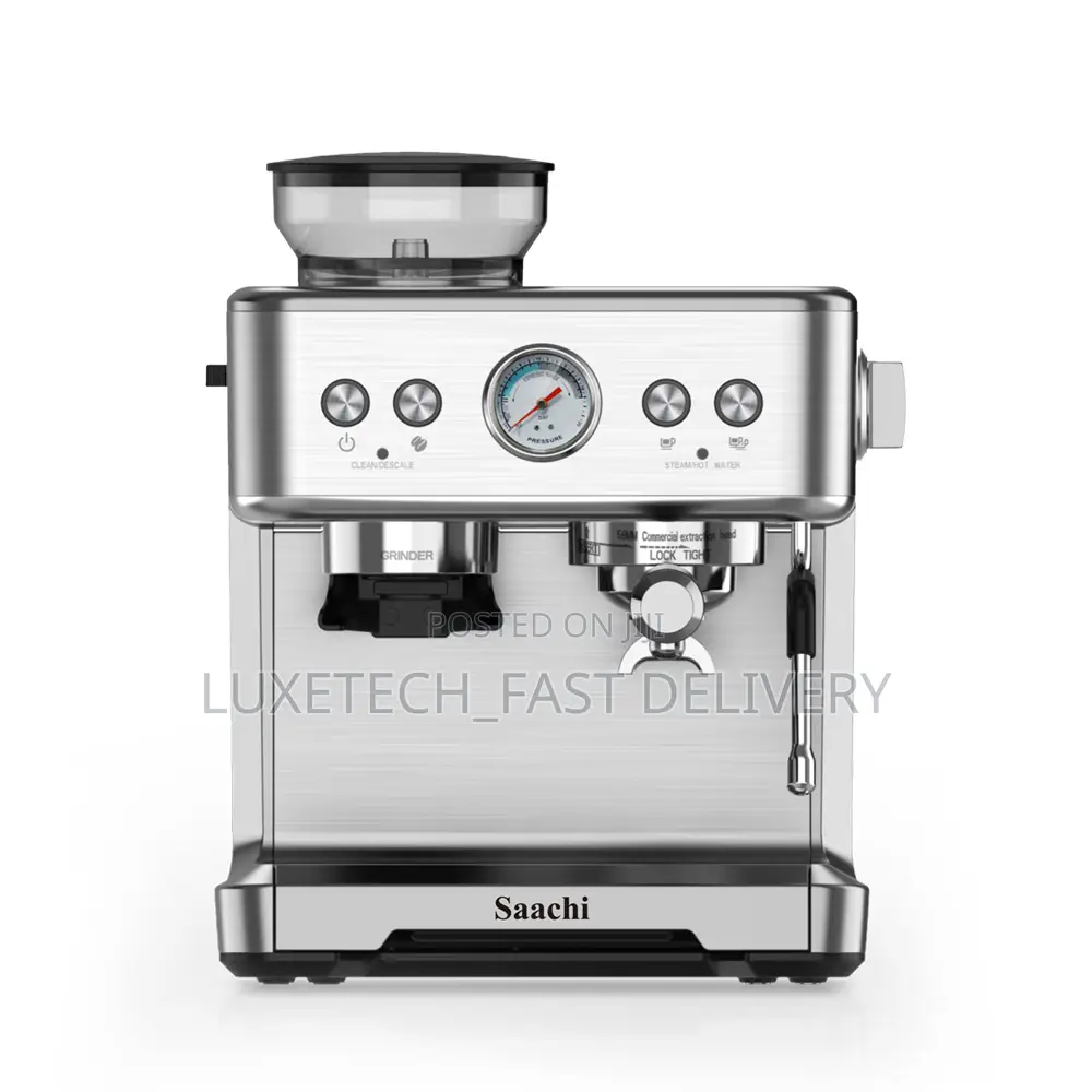Saachi Coffee Maker With Grinder 20 Bars Pressure Pump